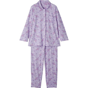 のびのびストレッチホックパジャマ パープル S/M/L/LL/3L/4L