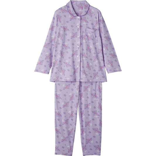 のびのびストレッチホックパジャマ パープル S/M/L/LL/3L/4L