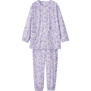 ホック天竺パジャマ パープル S/M/L/LL/3L/4L
