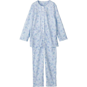 ワンタッチテープ＋腰開きパジャマ サックス M/L