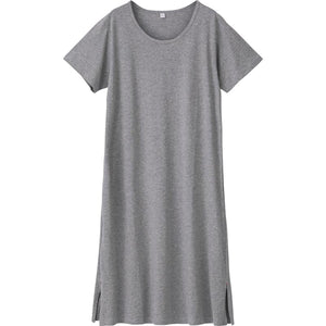 天竺ニットワンピース 杢グレー Ｍ～Ｌ