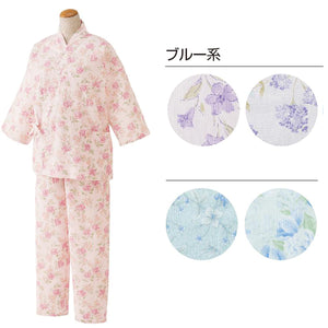 打合せ楊柳パジャマ ブルー系 M/L