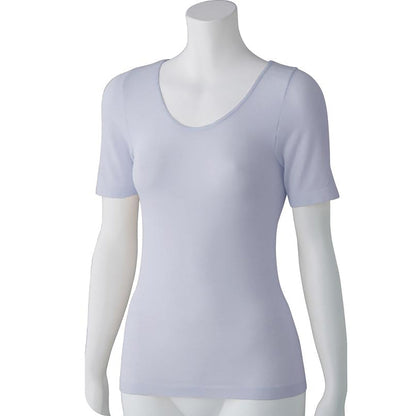 のびのびラクラク半袖インナー ラベンダー Ｍ～Ｌ/Ｌ～ＬＬ