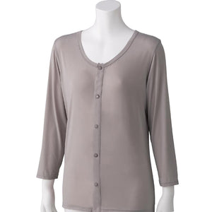 スルッと着られる8分袖ホックインナー グレージュ S/M/L/LL