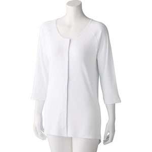 7分袖ワンタッチシャツ(2枚組) ホワイト S/M/L/LL/3L/4L