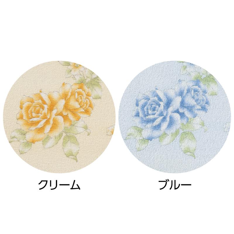花柄プリント防水シーツ(大) クリーム 145×90cm