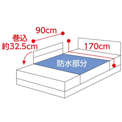 デニム防水シーツ(大) クリーム 170×90cm