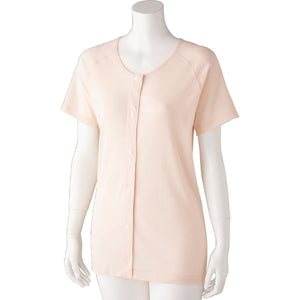 3分袖ホックシャツ(2枚組) ピーチ S/M/L/LL/3L/4L