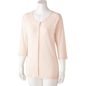 7分袖ホックシャツ(2枚組) ピーチ S/M/L/LL/3L/4L