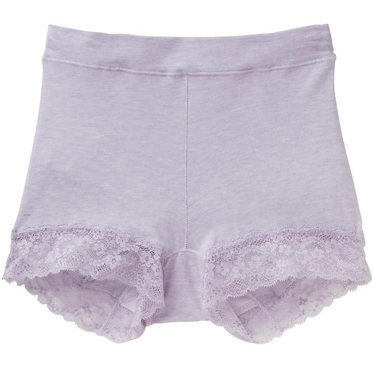 立体ヒップレース1分丈ショーツ パープル Ｍ/L/LL