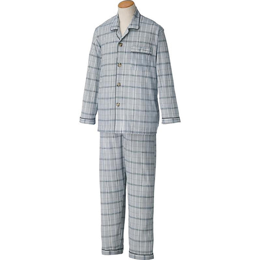大きめボタンパジャマ グレー M/L