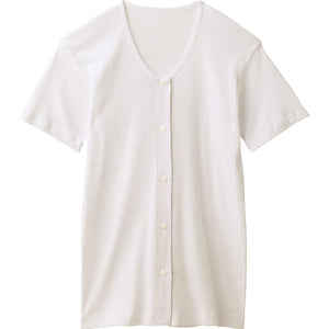 3分袖ホックシャツ(2枚組) ホワイト S/M/L/LL