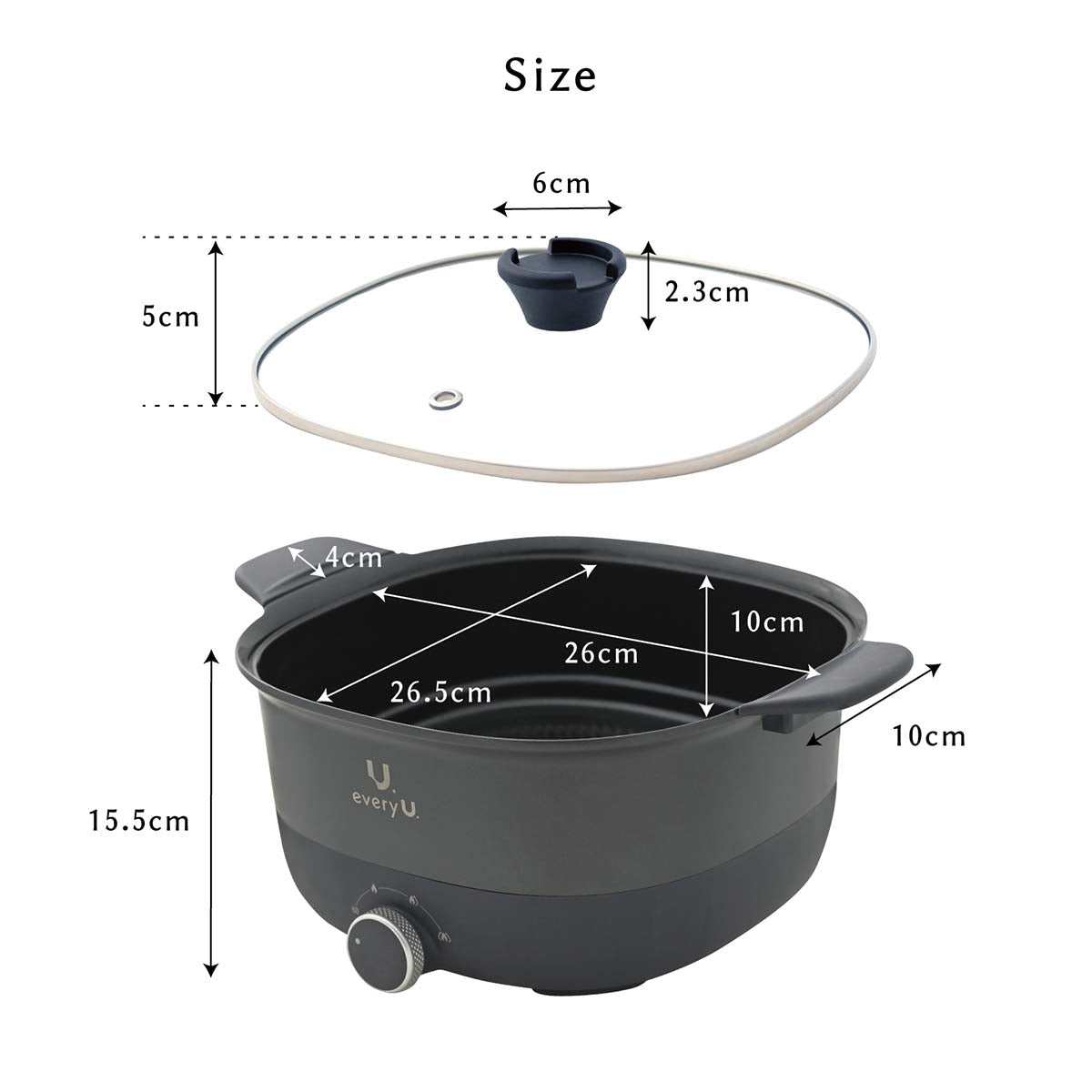 両手電気鍋　５Ｌ　波型プレート　 アイボリー