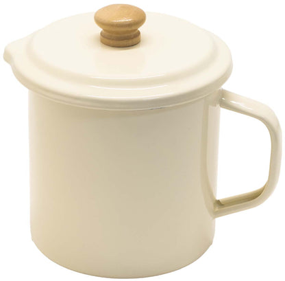 ホーローオイルポット　１．５L　クリーム
