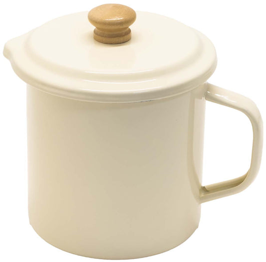 ホーローオイルポット　１．５L　クリーム