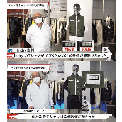空調Ｔシャツｉｎｄｒｙ　Ｓサイズ（2枚セット）　ブラック