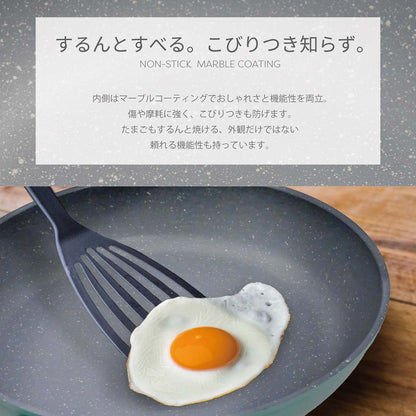 フライパン　28cm　グリーン　28×48×6cm