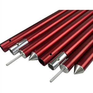 FUTURE FOX タープポール 収納袋付 直径28mm全長240cm (60cm×4本)×2本分 ワインレッド