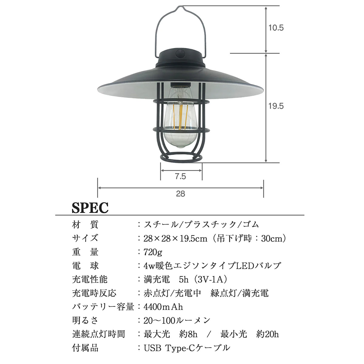 FUTURE FOX 山小屋ランタン LEDランタン エジソン電球