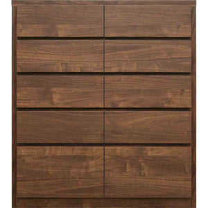 キューブ 幅90 5段 チェスト 家具 収納 ウォールナット