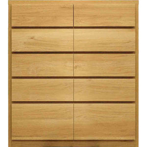 キューブ 幅90 5段 チェスト 家具 収納 オーク