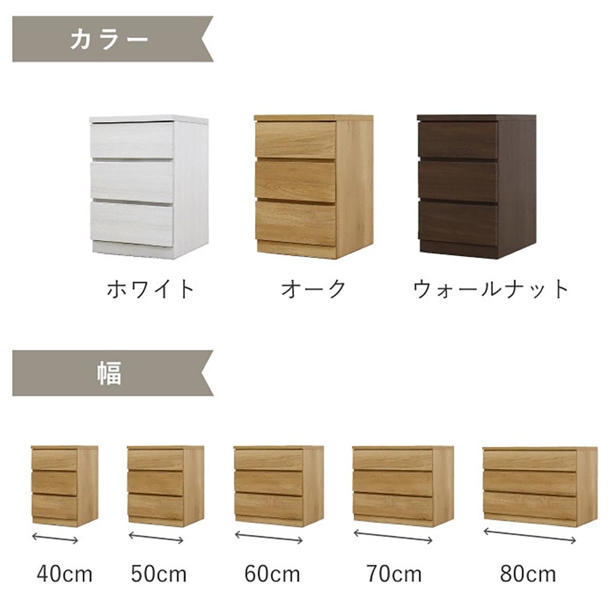 フィット 幅80 5段 チェスト 奥行55cm 家具 収納 ホワイト