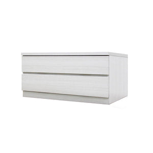 フィット 幅80 2段 チェスト 奥行44cm 家具 収納 ホワイト