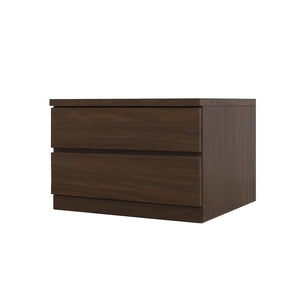 フィット 幅60 2段 チェスト 奥行55cm 家具 収納 ウォールナット