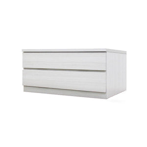 フィット 幅80 2段 チェスト 奥行55cm 家具 収納 ホワイト