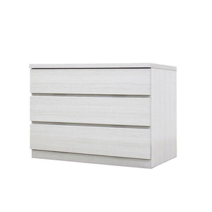 フィット 幅80 3段 チェスト 奥行44cm 家具 収納 ホワイト