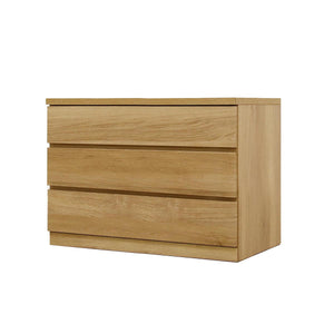 フィット 幅80 3段 チェスト 奥行44cm 家具 収納 オーク