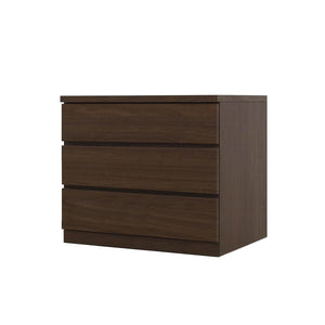 フィット 幅70 3段 チェスト 奥行55cm 家具 収納 ウォールナット