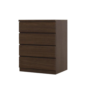 フィット 幅60 4段 チェスト 奥行44cm 家具 収納 ウォールナット