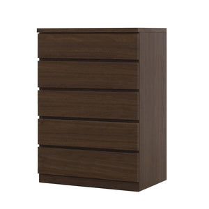 フィット 幅70 5段 チェスト 奥行44cm 家具 収納 ウォールナット