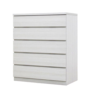 フィット 幅80 5段 チェスト 奥行44cm 家具 収納 ホワイト