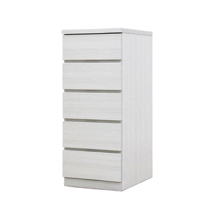 フィット 幅40 5段 チェスト 奥行55cm 家具 収納 ホワイト