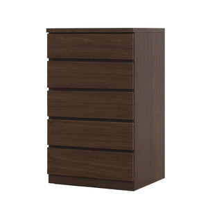 フィット 幅60 5段 チェスト 奥行55cm 家具 収納 ウォールナット
