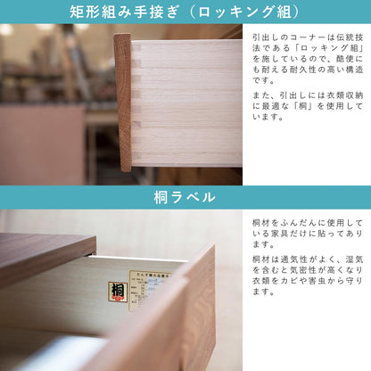 モデルノ 幅58 4段チェスト 家具 収納 ウォールナット