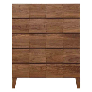 モデルノ 幅78 5段チェスト 家具 収納 ウォールナット