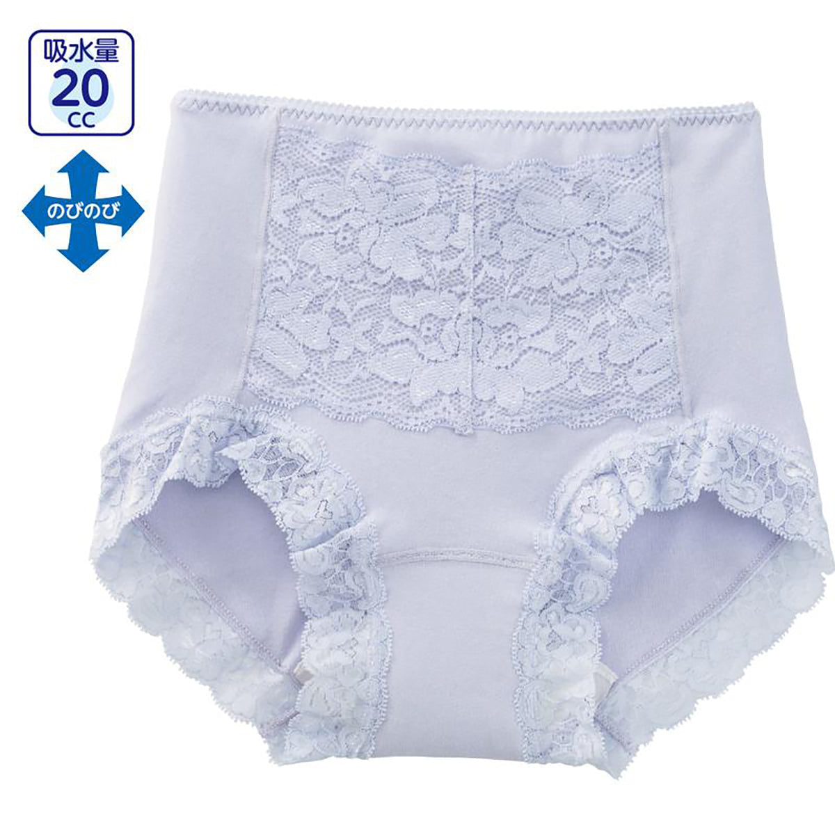 安心快適フロントレース1分丈ショーツ ラベンダー Ｍ/L/LL