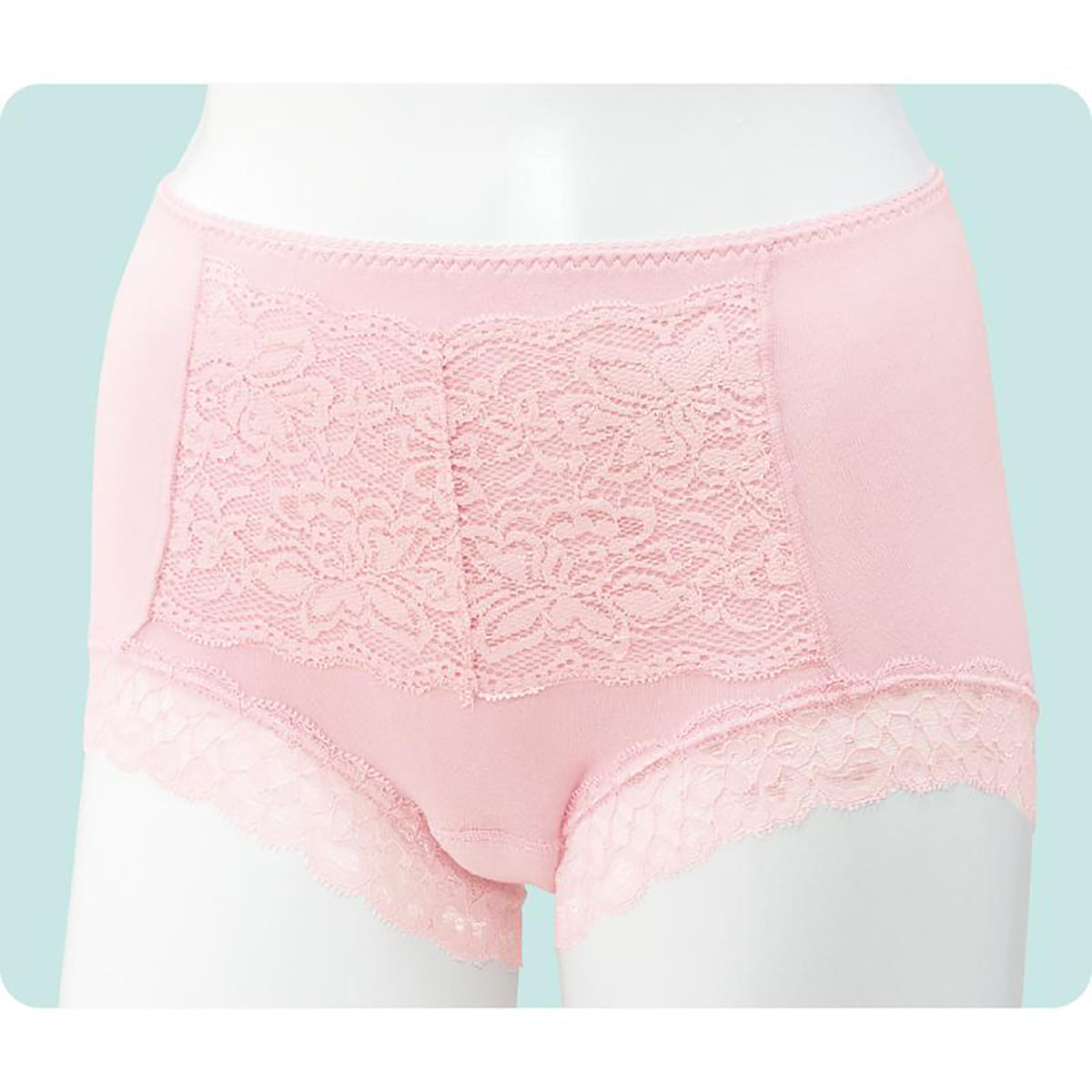 安心快適フロントレース1分丈ショーツ ラベンダー Ｍ/L/LL