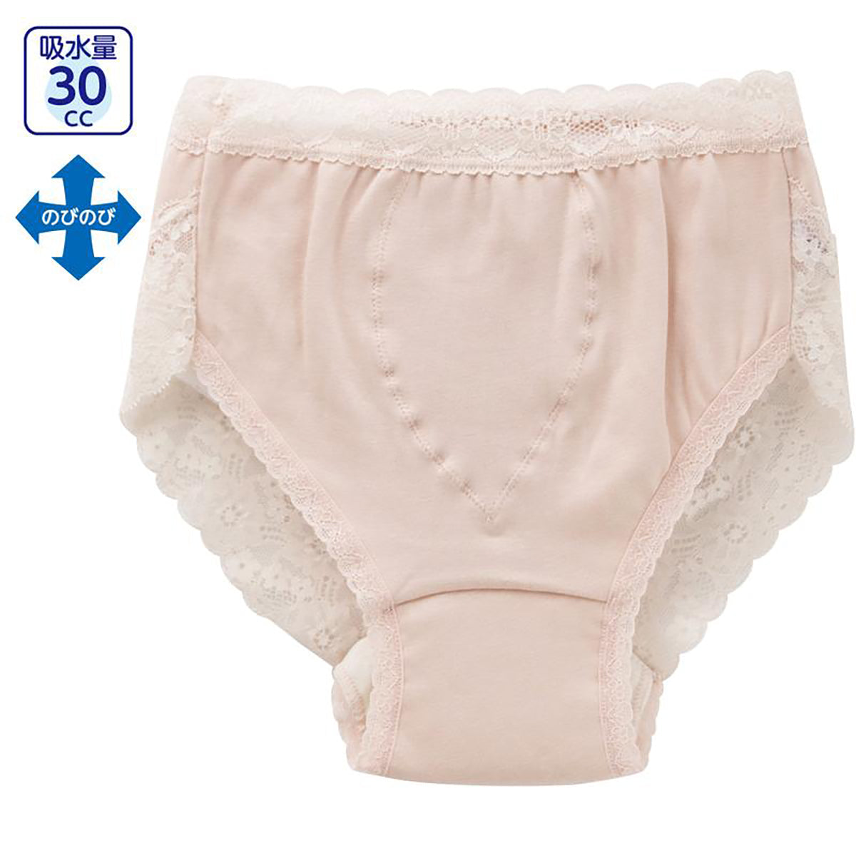 安心快適ショーツ 吸水帯一体型 ベージュ Ｍ/L/LL