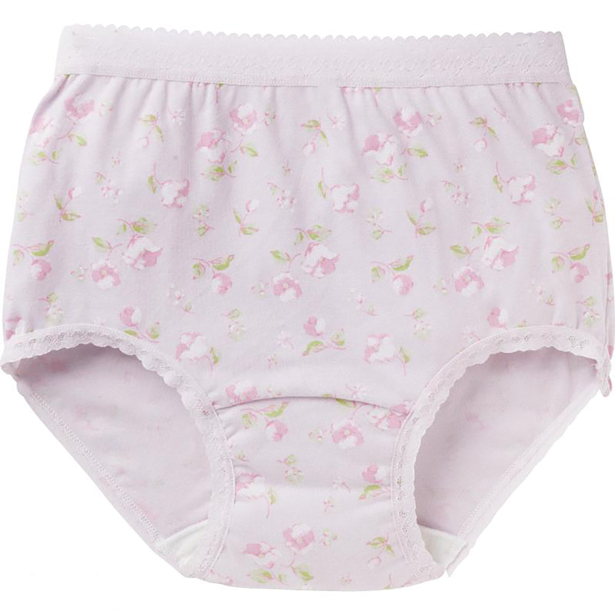 安心快適花柄ショーツ 吸水帯一体型 パープル Ｍ/L/LL