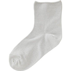 らくらくフィットクルーソックス(無地) グレー 22～24cm