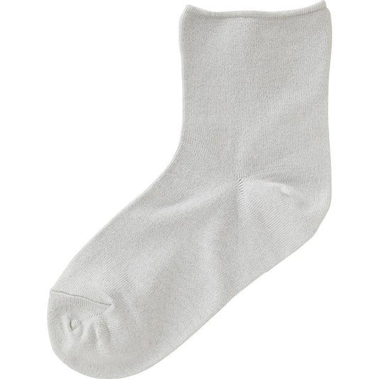 らくらくフィットクルーソックス(無地) グレー 22～24cm