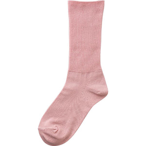 丈長めソックス ピンク 22～24cm