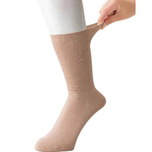 丈長めソックス ベージュ 22～24cm