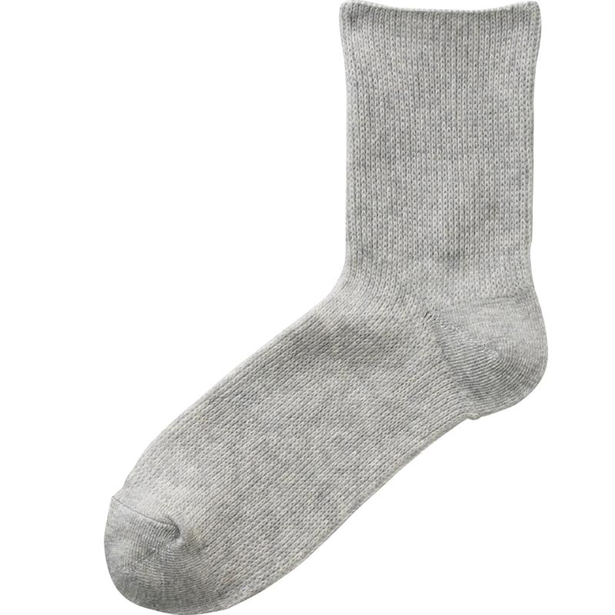のびのびソックス 2足組 無地  グレー 22～24cm