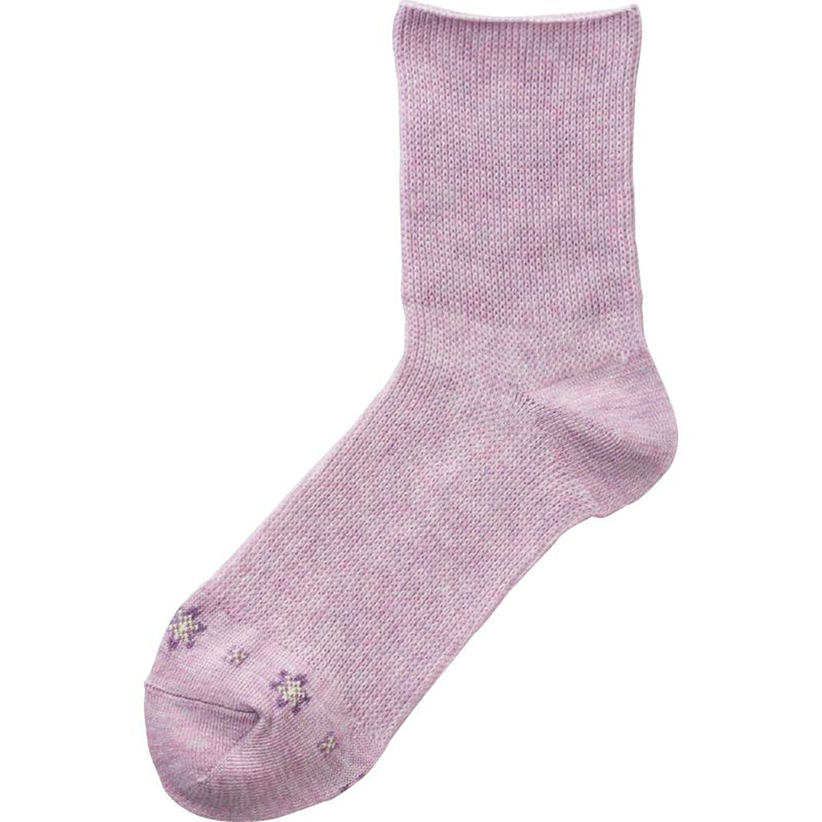 のびのびソックス 2足組 柄  スミレ 22～24cm