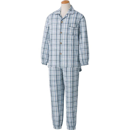 ワンタッチのびのびストレッチパジャマ グレー S/M/L/LL/3L/4L